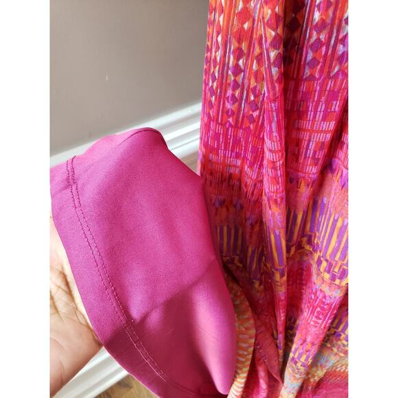 Faded Glory Long Maxi Dress Women's XL Multicolor Cinch Waist Adjustable Strap - Picture 12 of 12